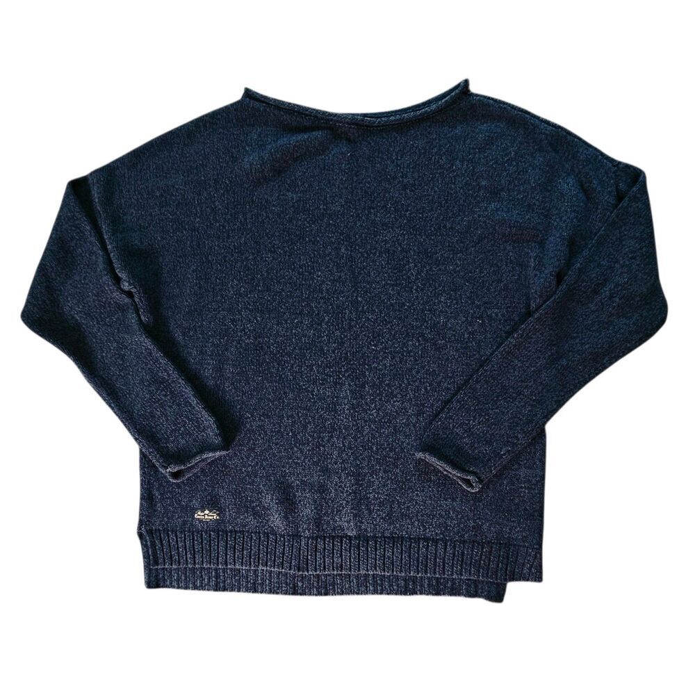 Lauren Ralph Lauren Sweater Womens XL Blue White Boat Roll Neck Fisherman